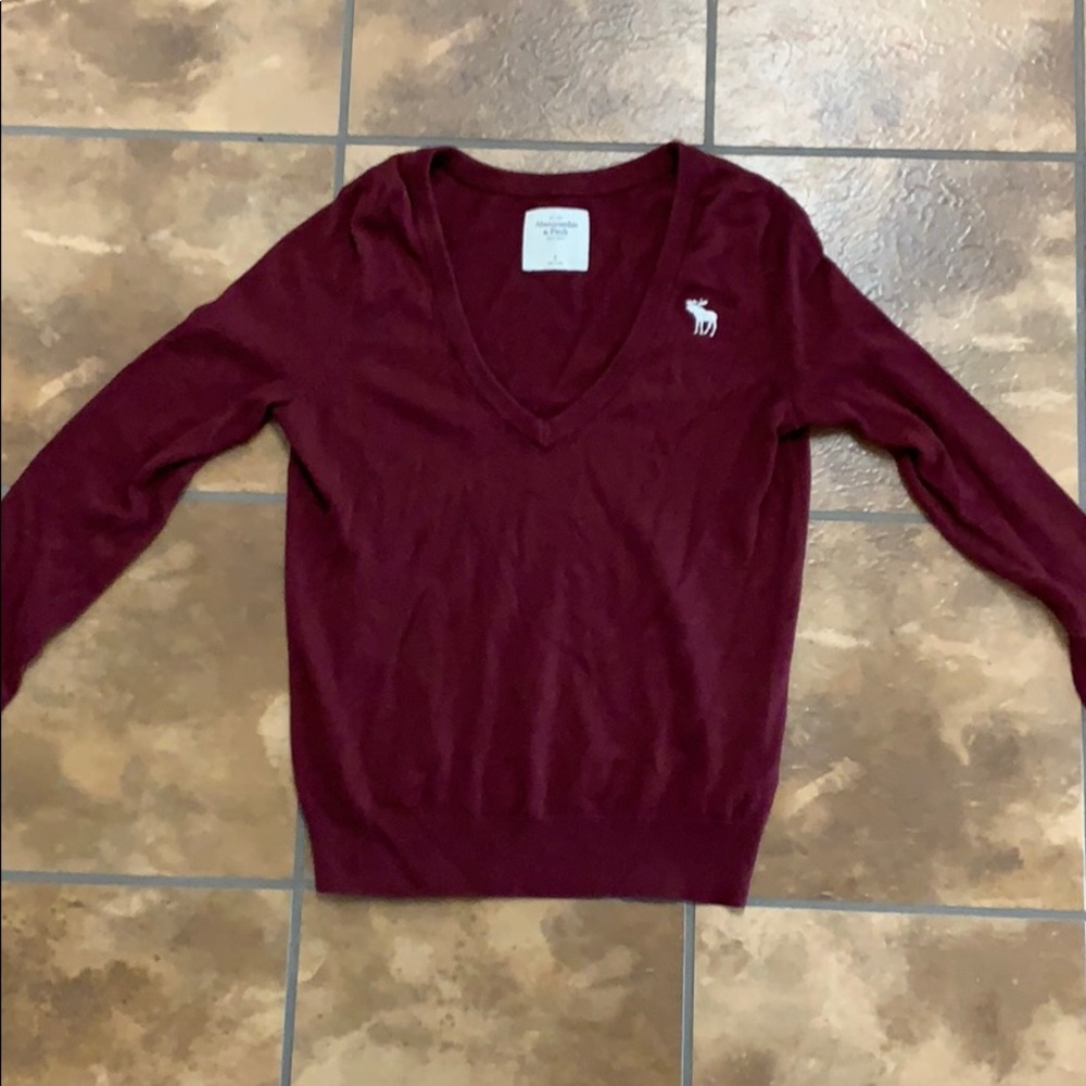 Abercrombie & Fitch Burgundy Sweater (S)